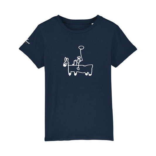 Black Hound Kid's Drawing T-Shirt
