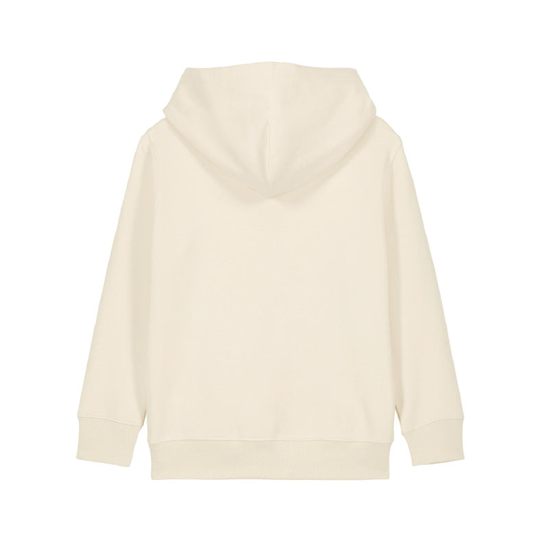 Black Hound Kids Natural Raw Flock Hoodie with Pink Logo