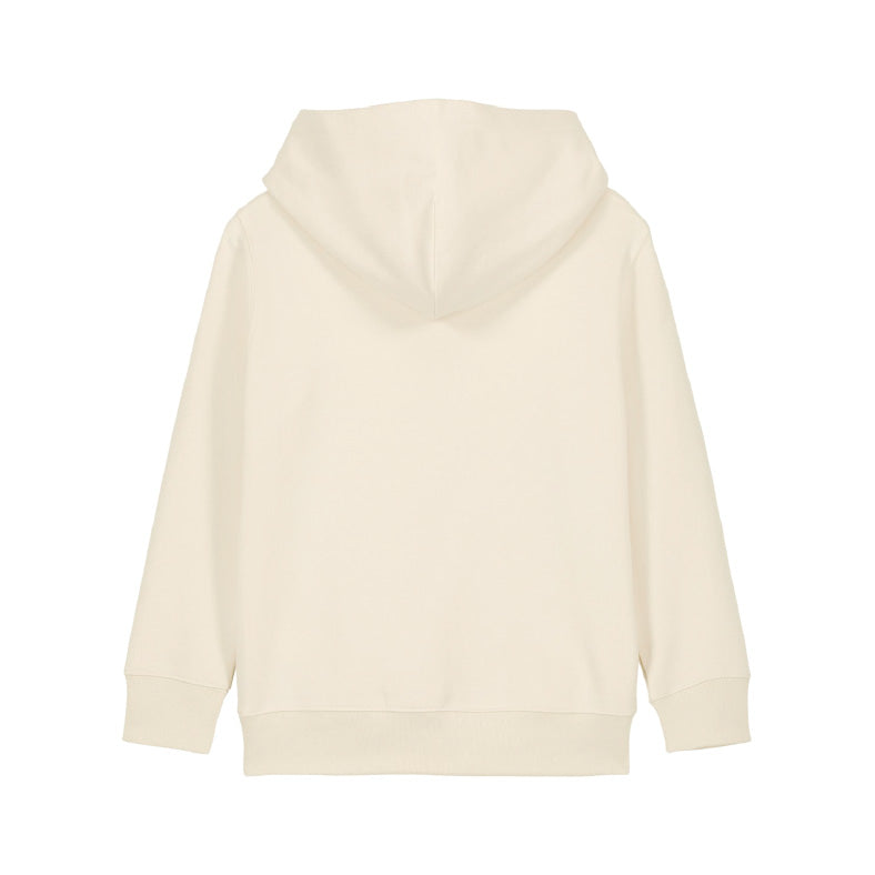Black Hound Kids Natural Raw Flock Hoodie with Black Logo