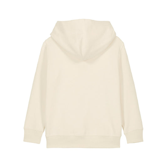 Black Hound Kids Natural Raw Flock Hoodie with Black Logo