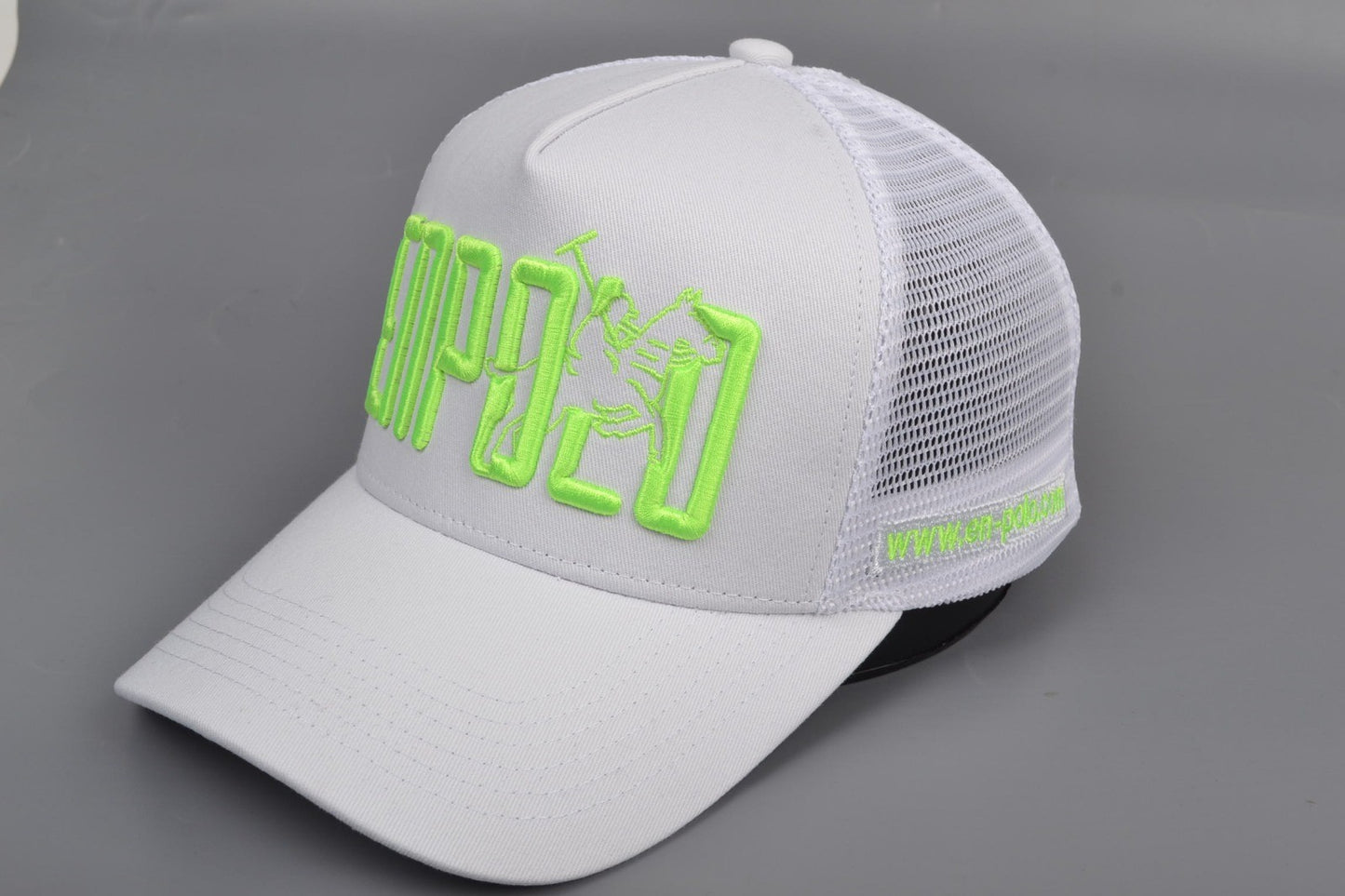 Enpolo Trucker Cap - Grey & Neon Green