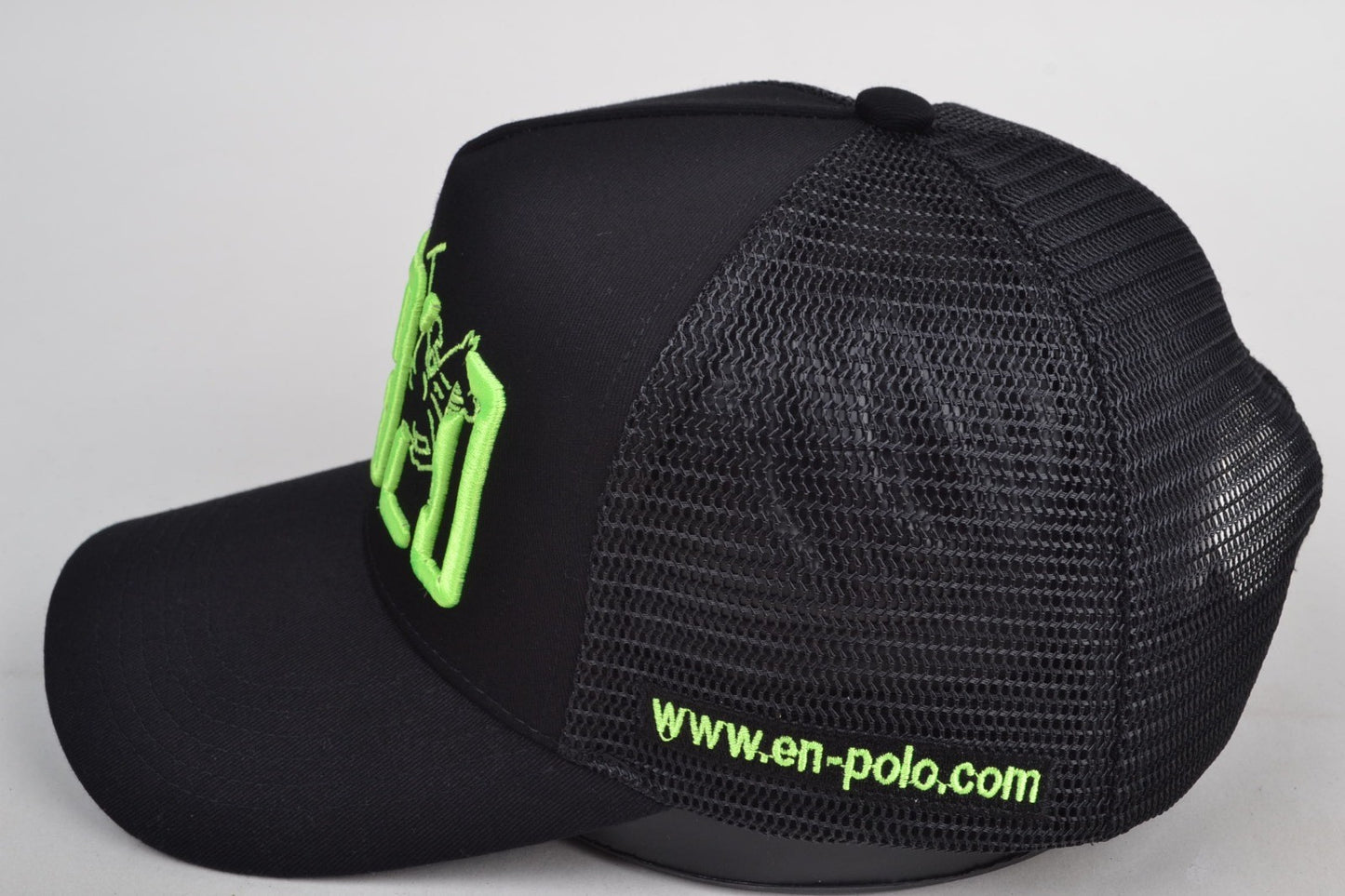 Enpolo Trucker Cap - Black & Neon Green