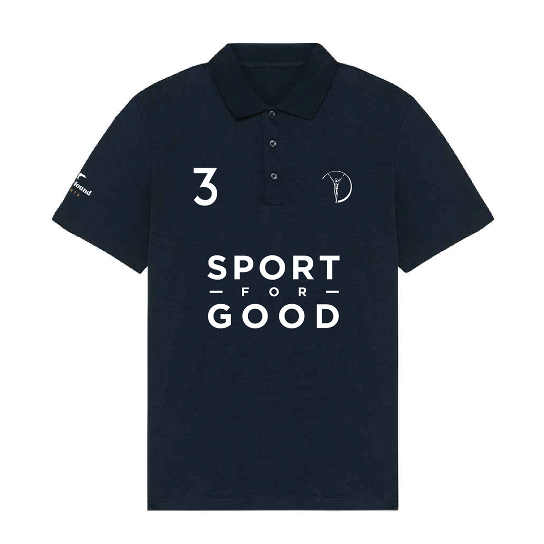 Laureus Navy Polo Shirt Black Hound Sports