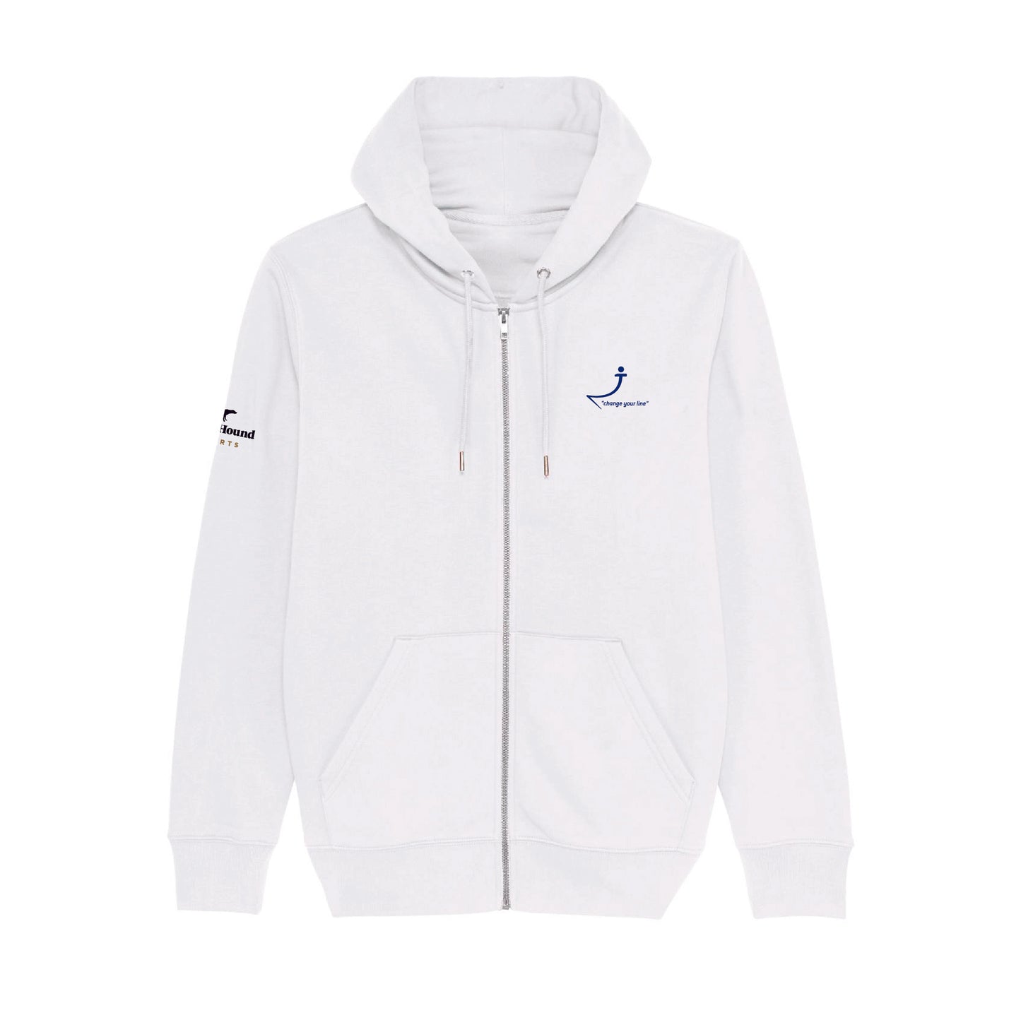 Power of Polo White Zip Hoodie