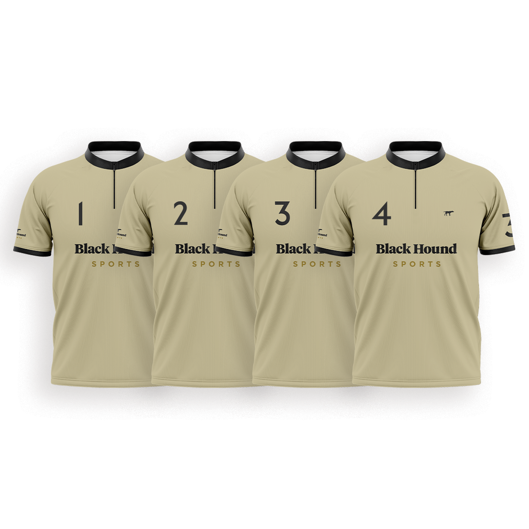Black Hound Polo Team Shirts (4 Piece Set) (Size Large) – Black
