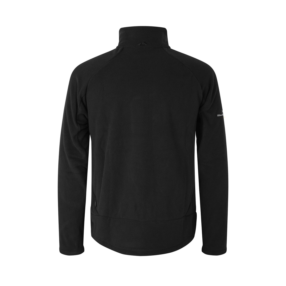 Black Hound men's iconic microfleece jacket in black – back view