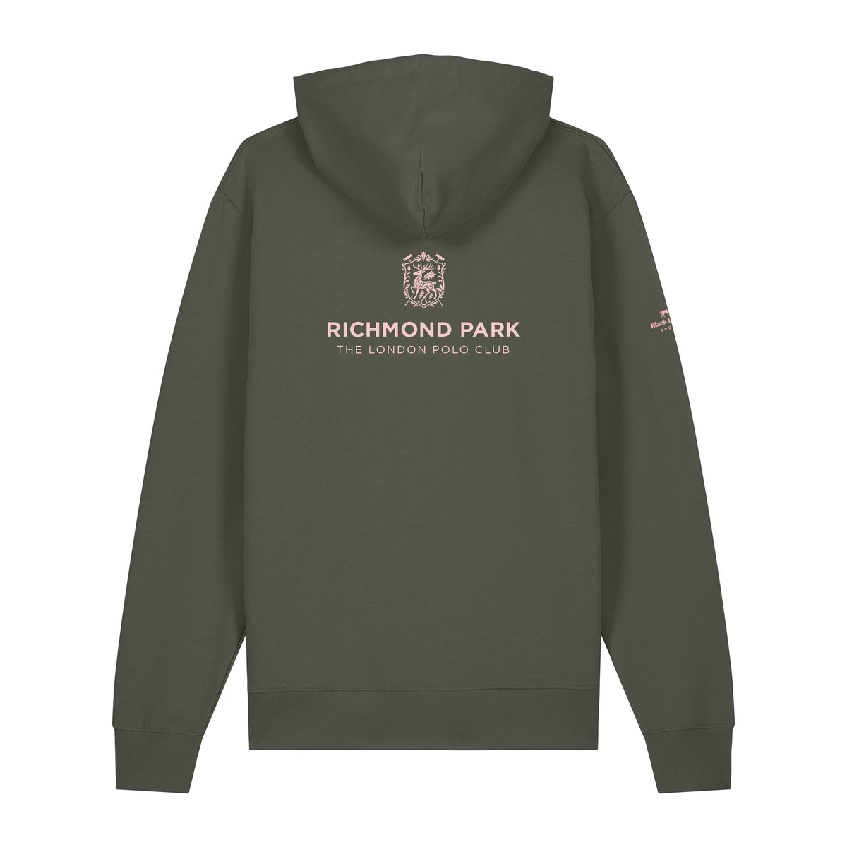Richmond Park Zip Hoodie Khaki back