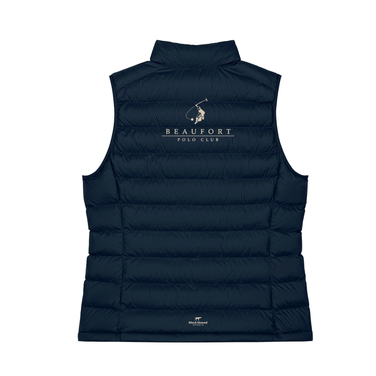 Beaufort Polo Women's Padded Vest Navy Blue back