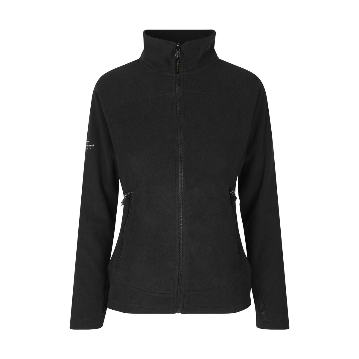 Black Hound women's microfleece jacket – Black – front view