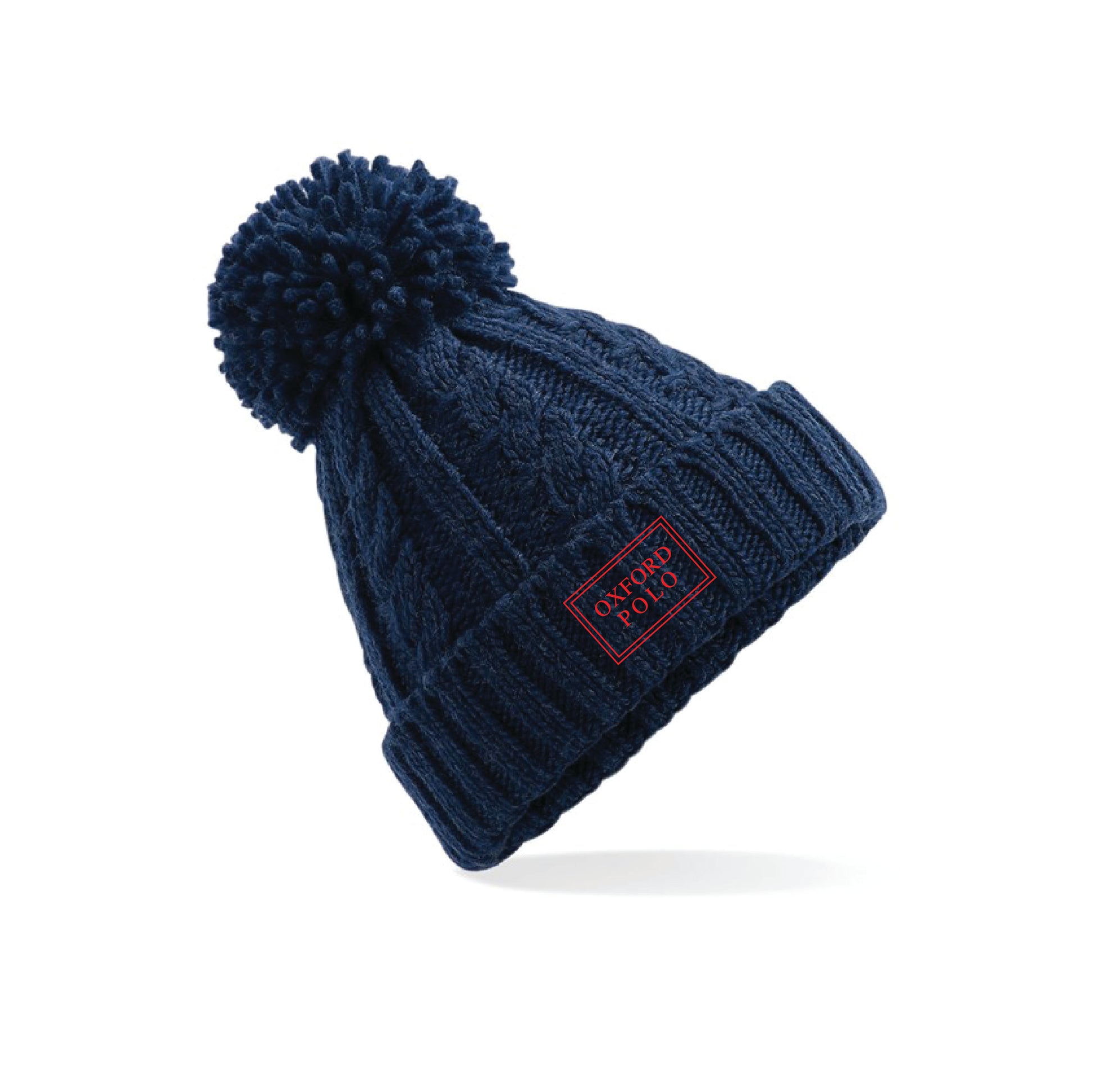 Oxford Polo Bobble Hat – Black Hound Sports - Main Image