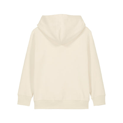 Black Hound Kids Natural Raw Flock Hoodie with Pink Logo