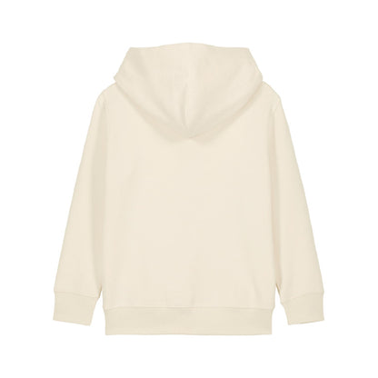 Black Hound Kids Natural Raw Flock Hoodie with Black Logo