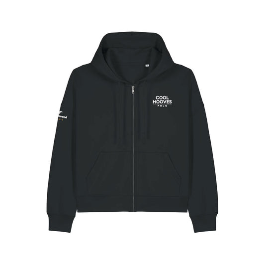 Cool Hooves Polo Black Women's Zip Hoodie