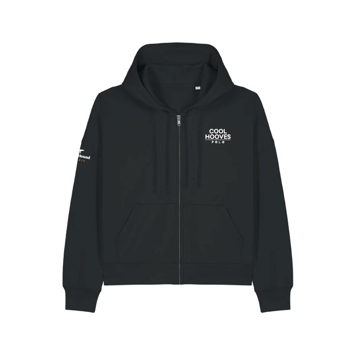 Cool Hooves Polo Black Women's Zip Hoodie
