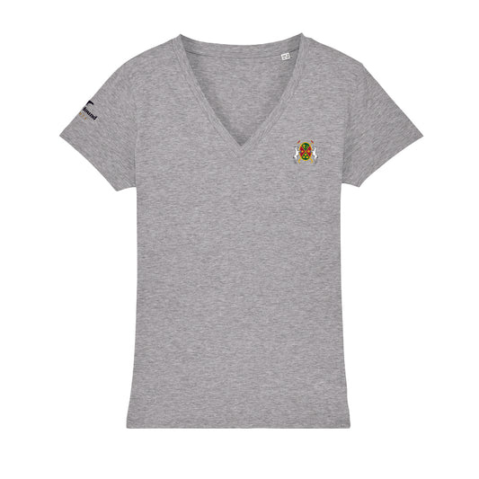 Polo Club de Chantilly Womens Grey V-Neck T-Shirt