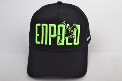 Enpolo Trucker Cap - Black & Neon Green