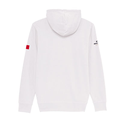 Malta White Zip Hoodie