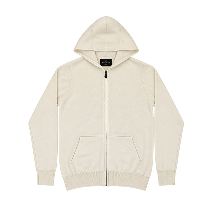 PATAGONIAN MERINO ZIP HOODIE — NATURAL
