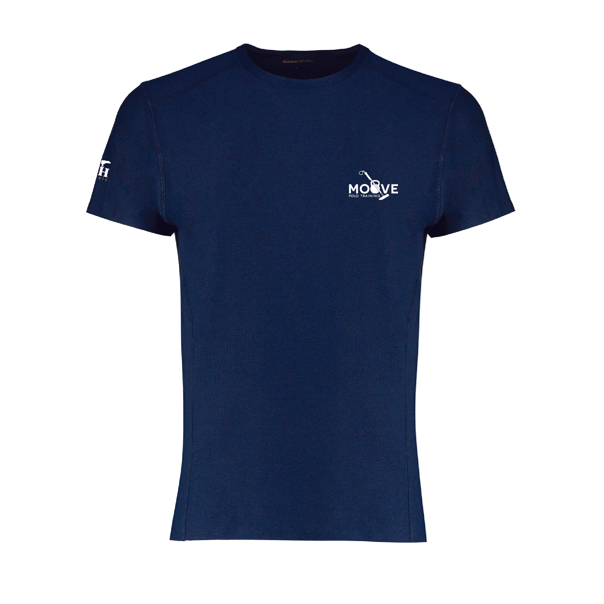 Moove Polo Navy Sports TShirt Black Hound Sports