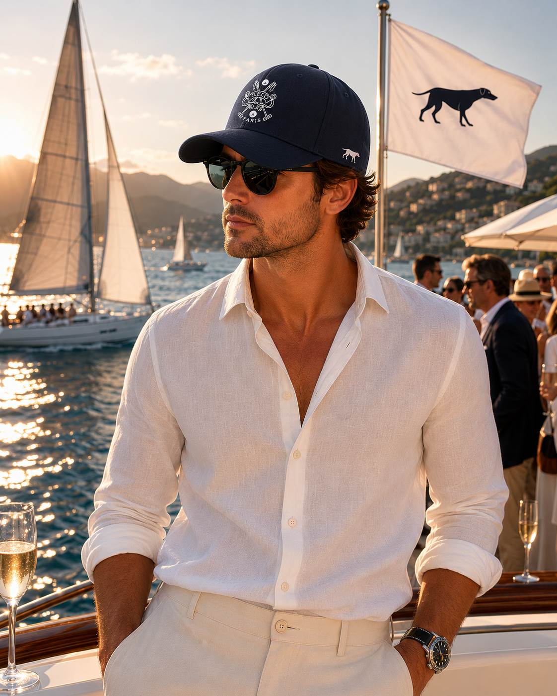 Polo de Paris Navy Delta Cap