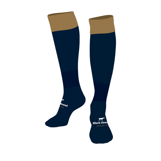 Black Hound Navy Polo Socks