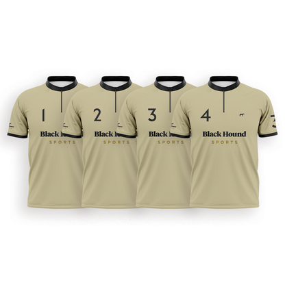 Black Hound Polo Team Shirts (4 Piece Set) (Size Large)