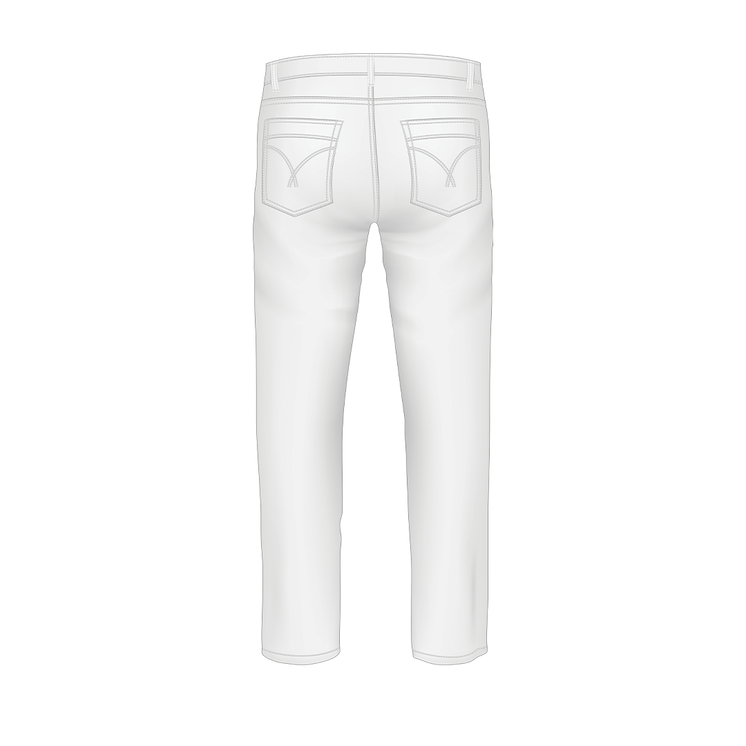 Black Hound Men's White Polo Jeans