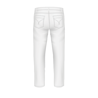 Black Hound Men's White Polo Jeans