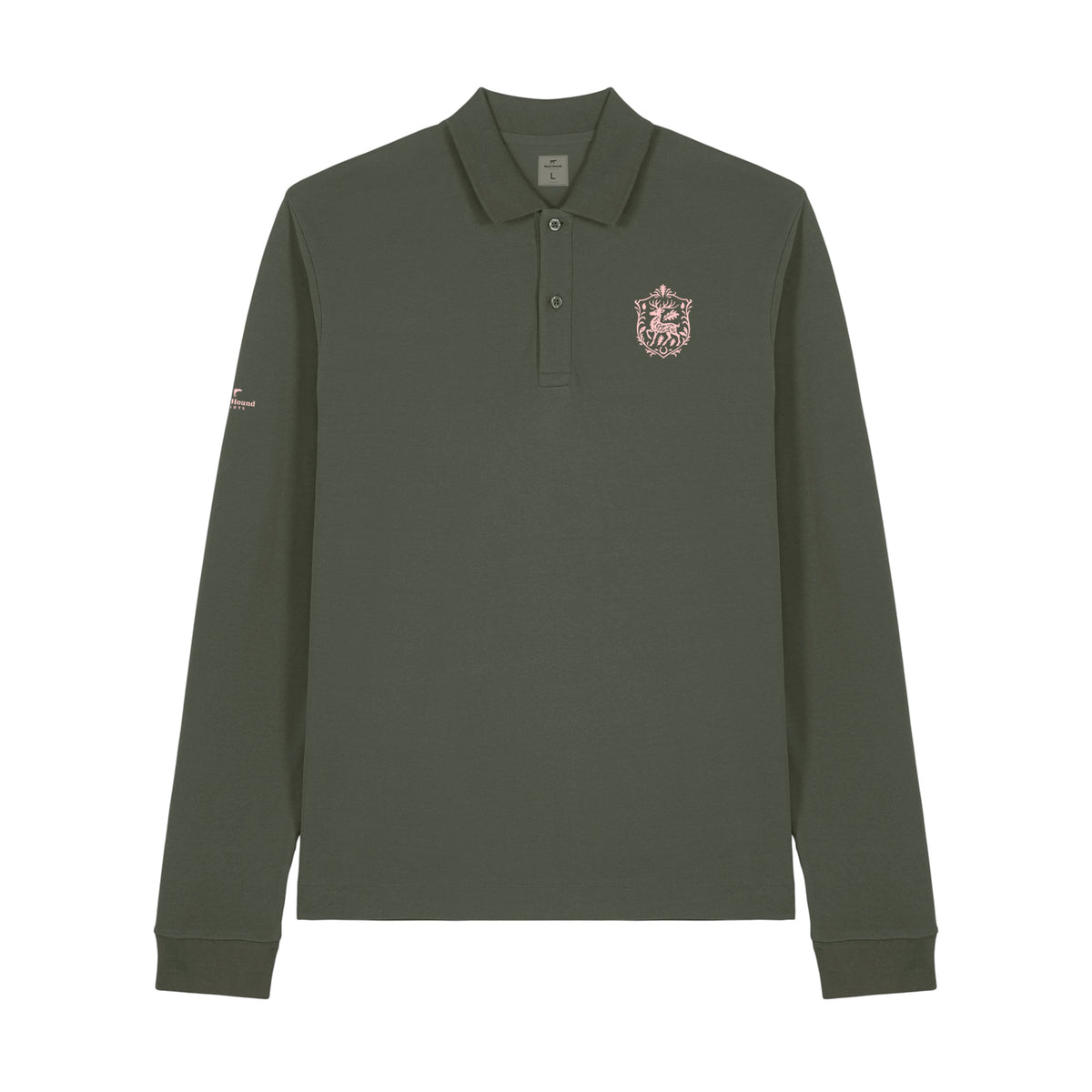 Richmond Park Long Sleeve Polo Shirt khaki front