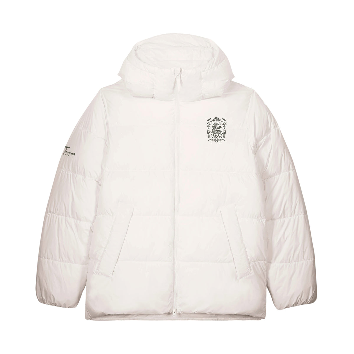 Richmond Park Puffer Jacket Off White front