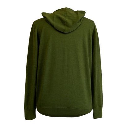 Black Hound Merino Green Zip Hoodie