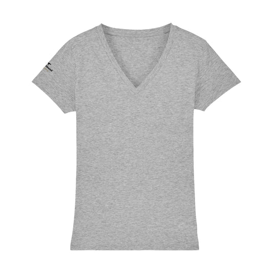 Black Hound Womens Grey V-Neck T-Shirt