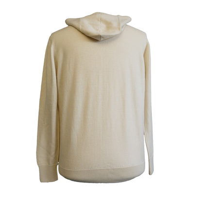 Black Hound Merino Ivory Zip Hoodie