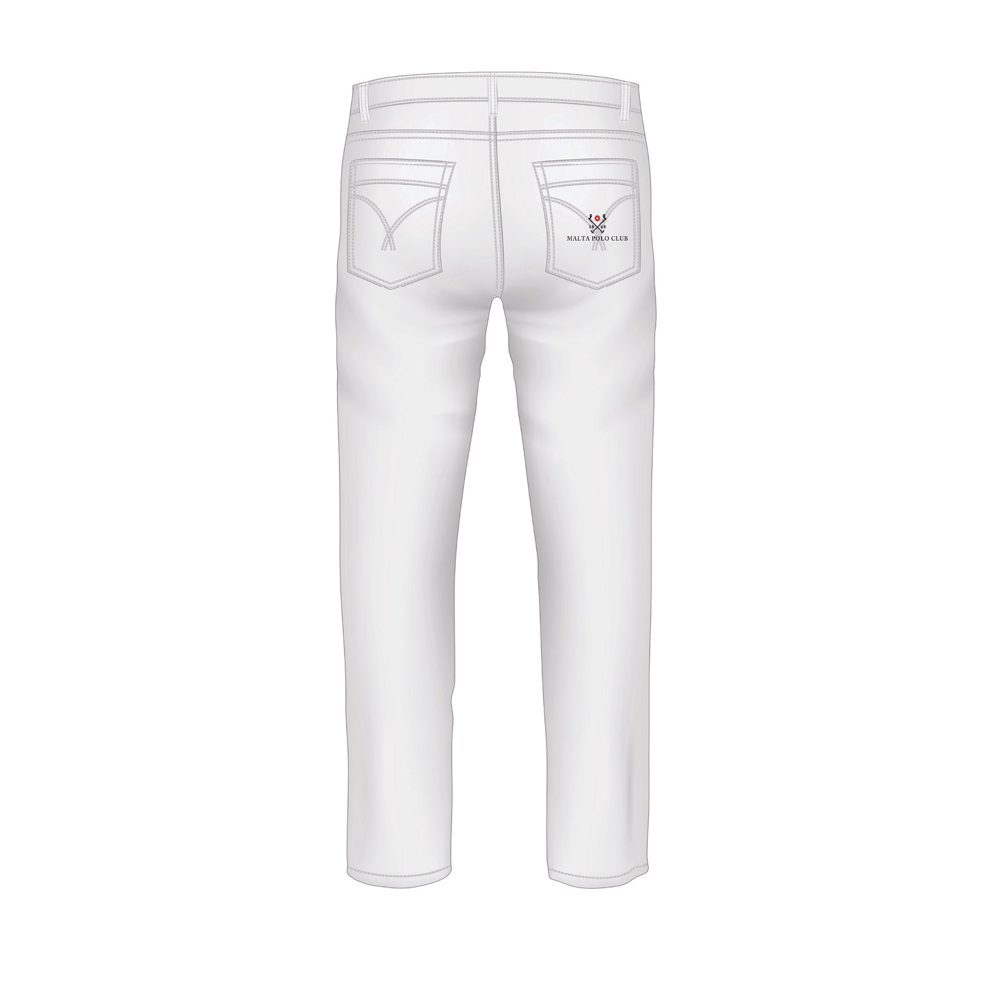 Malta Polo Mens White Jeans