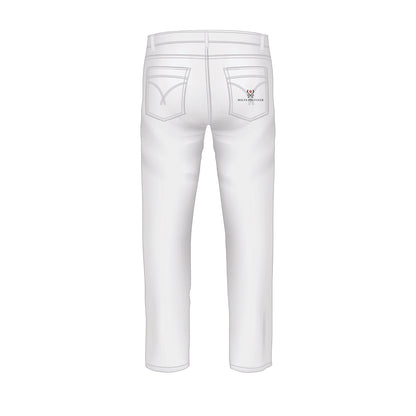 Malta Polo Mens White Jeans