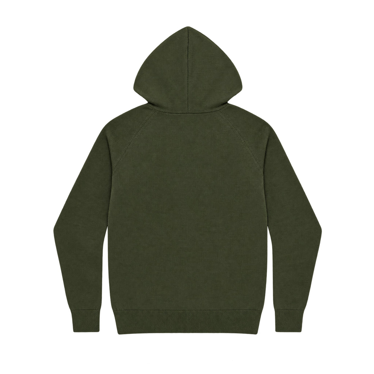 Patagonian Merino zip hoodie Olive Green back
