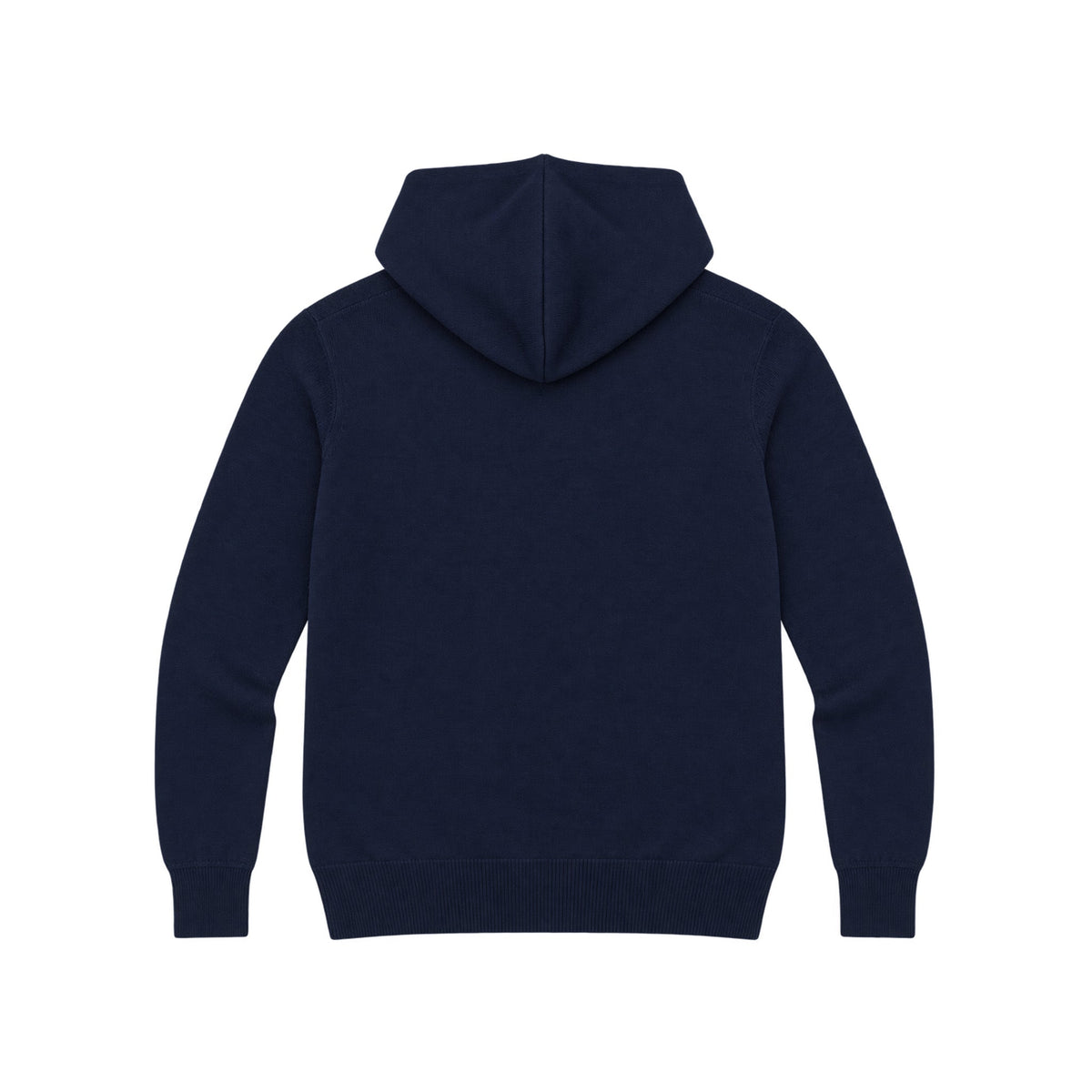 Patagonian Merino zip hoodie Navy Blue back