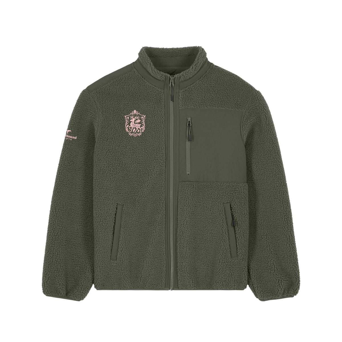 Richmond Park Sherpa Jacket Khaki front