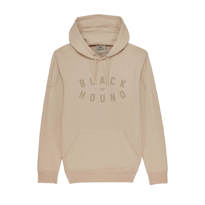 Black Hound Hoodie Suede Effect Logo