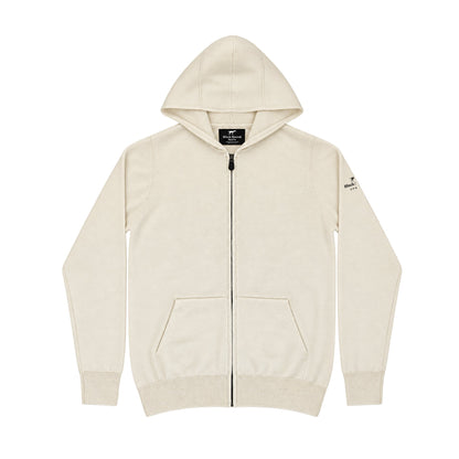 Patagonian Merino zip hoodie natural front