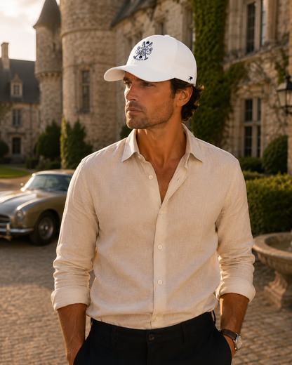 Polo de Paris White Delta Cap