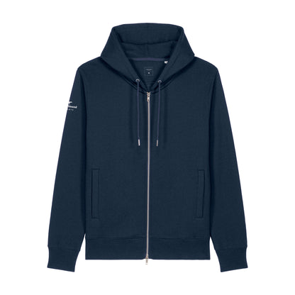 ZIP HOODIE navy front