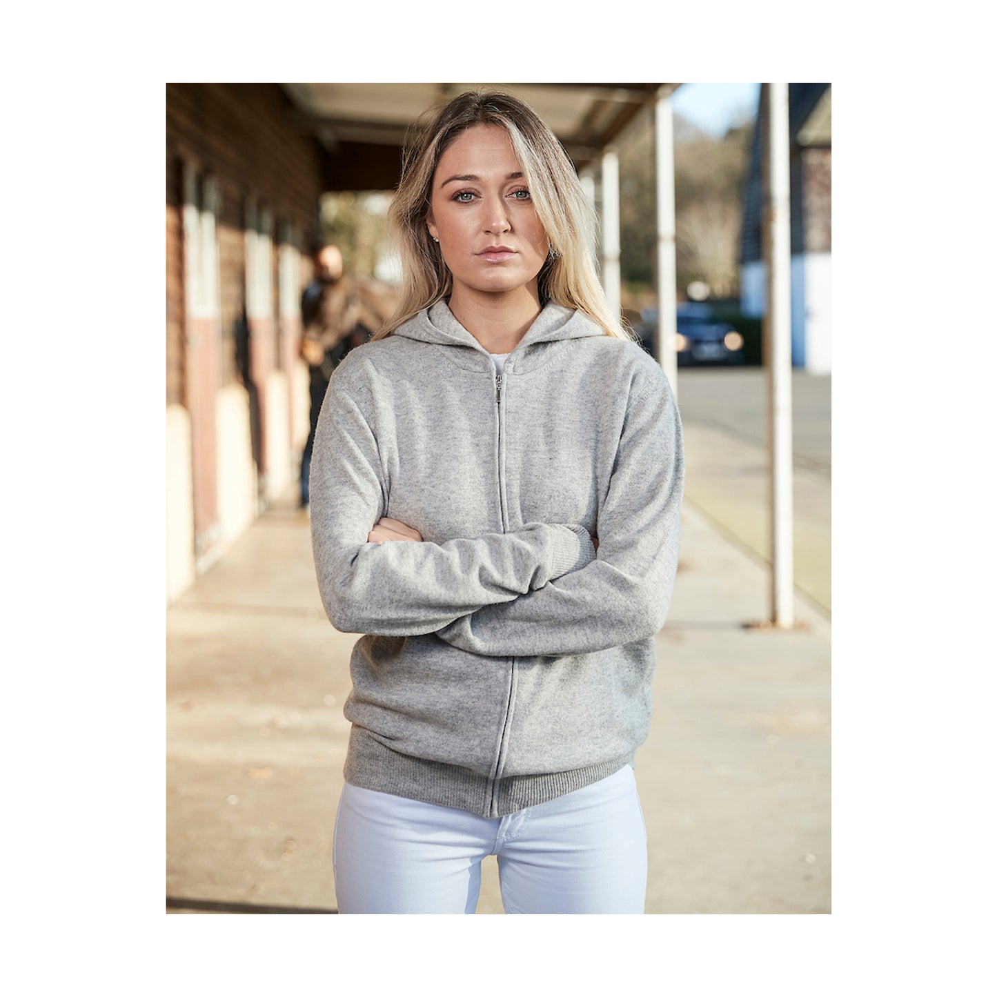 Black Hound Cashmere Zip Hoodie